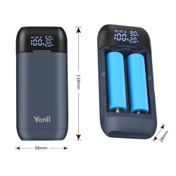 Powerbank ładowarka 2 x 18650/21700 QC 3.0 PD 3.0 18W