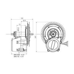 Silnik centralny ToSeven DM01 1000W 48V 52V 60V