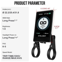 860C Display for TSDZ2 TSDZ8 TSDZ16 (original firmware)
