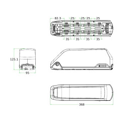 Downtube battery Case for 56 cells 14S 52V 21700 Polly DP-2170-5 DP-5