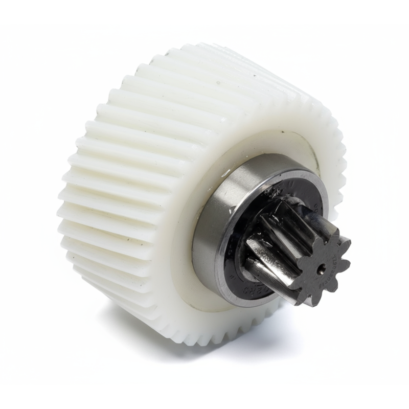 White nylon reduction gear for TSDZ8 with bearing