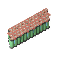 2P 200A copper busbar tape strip for 21700 cell holders