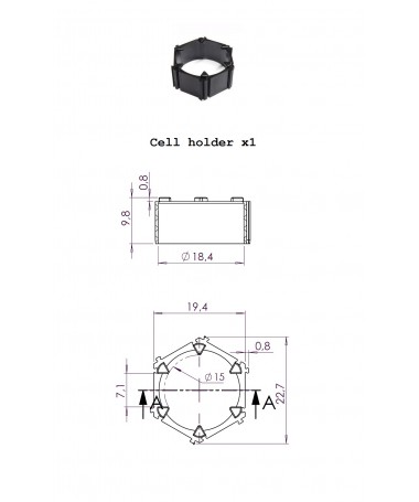 Cell holders x1 18650