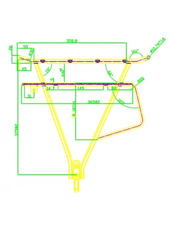 Obudowa bagażnikowa 60 ogniw 36V 48V 18650 + bagażnik