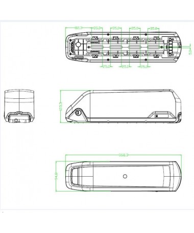Obudowa bidonowa baterii na 42 ogniwa 36V 21700 Polly DP-2170-4 DP-4