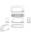 Downtube battery Case for 70 cells 14S-52V 21700 Polly DP-2170-7 DP-7